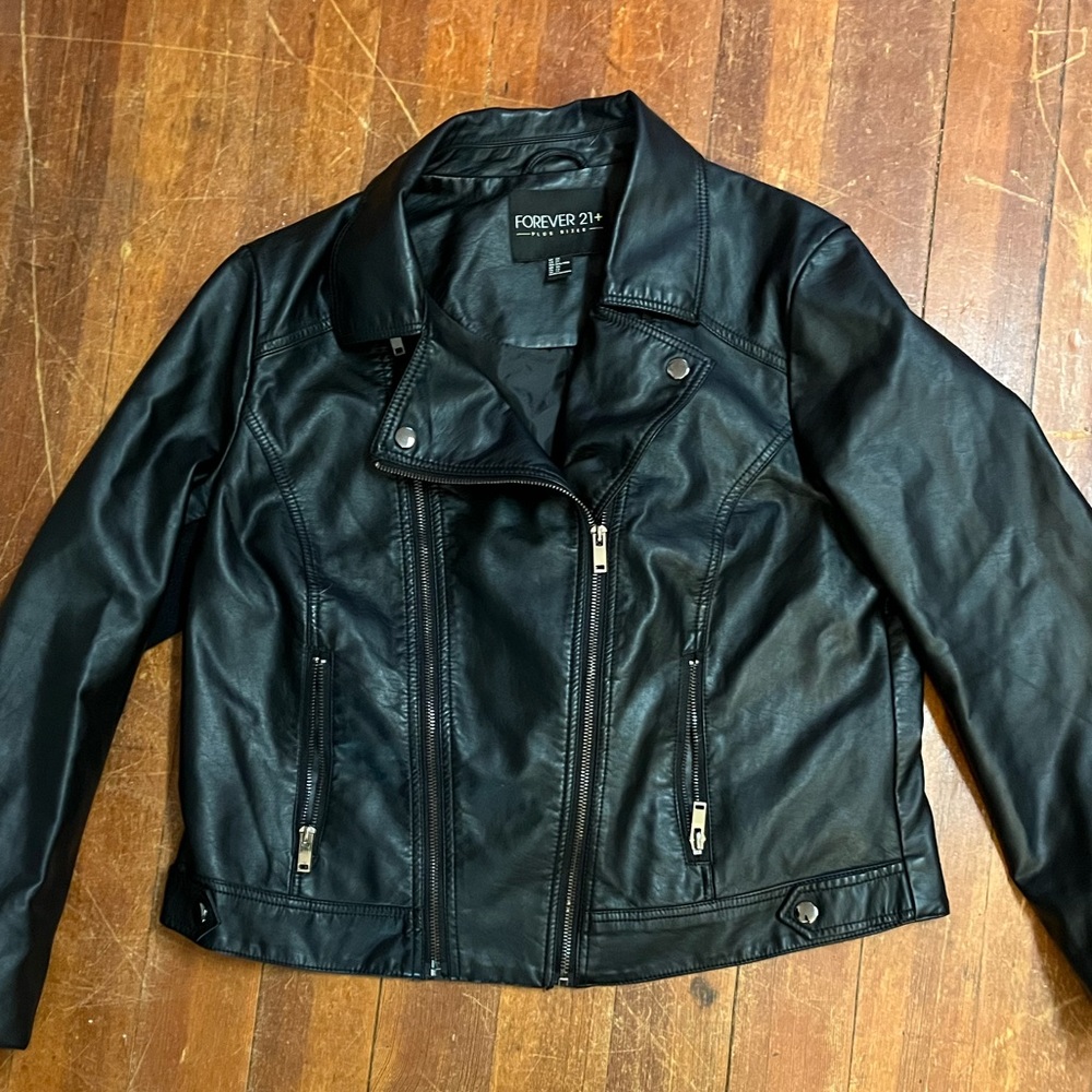 EIC faux leather jacket forever 21+